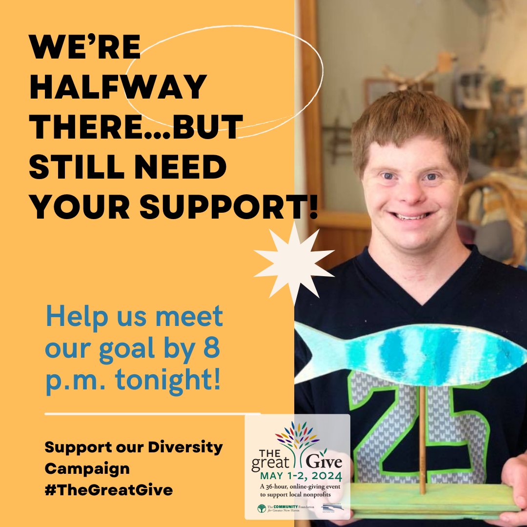 Less than 12 hours to go with our #TheGreatGive appeal! Thank you to the 25 donors who have pitched in thus far! Help us reach our goal of $5,000 by 8 p.m. tonight as we work toward inclusion for all! #diversitymatters
 thegreatgive.org/organizations/…