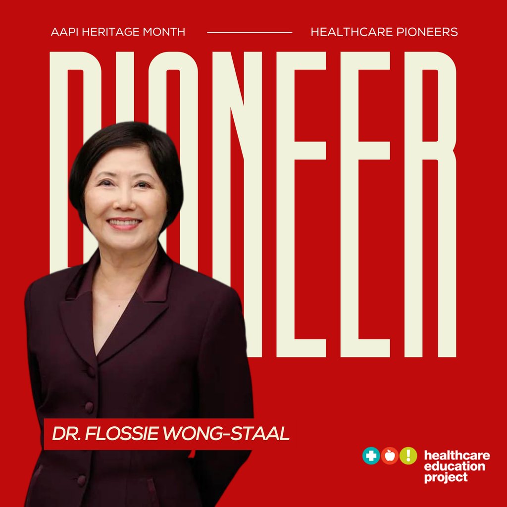 Dr. Flossie Wong-Staal helped establish H.I.V. as the cause of AIDS and laid the groundwork for life-saving treatments. She also co-founded a biopharmaceutical company focused on hepatitis C treatment. #AAPIMonth #HealthcarePioneers