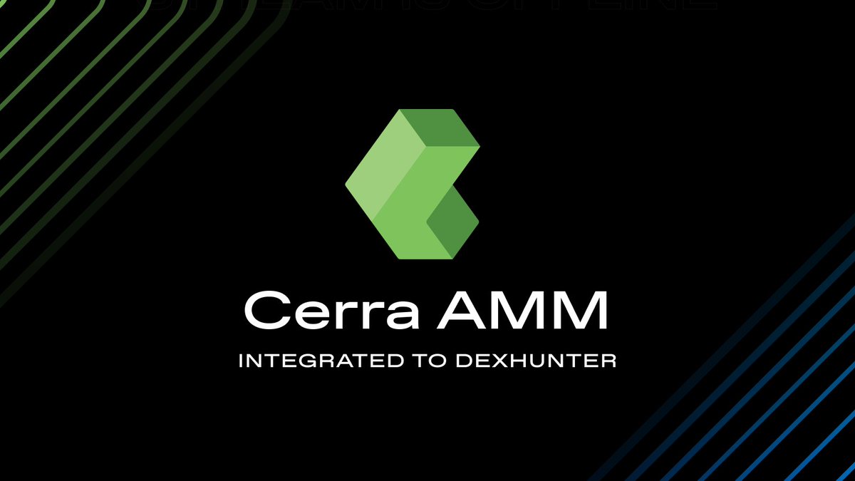 Congrats Cerra with the swap mainnet and integration to DexHunter🫡