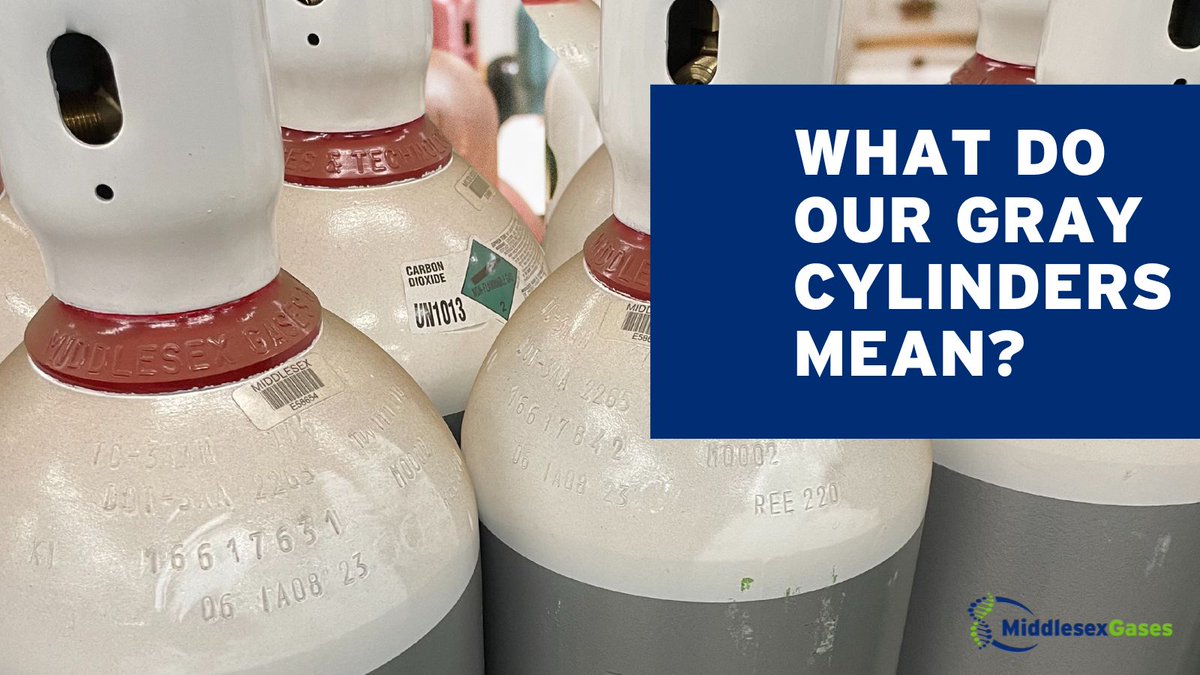 When it comes to our gray gas cylinders, they always contain our in-house manufactured CO2. If you've been looking for a reliable provider for this gas, we're here to help. Learn all about our medical CO2 lab and contact our team here: middlesexgases.com/medical-co2-la….
