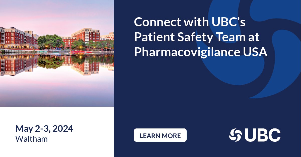 As Pharmacovigilance USA 2024 kicks off, don't miss your chance to connect with UBC's patient safety experts. Grab our team on the floor to discuss our quality-driven offering or get in touch with them at hubs.li/Q02vSt270

#PatientsFirst