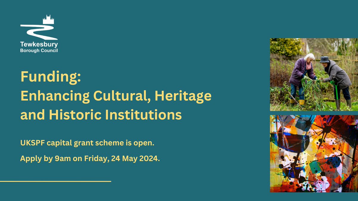 Year two of our Enhancing Cultural, Heritage and Historic Institutions capital grant scheme is now open 🎭 🎨 🦋 This scheme is administered by @GlosRCC on our behalf. For more information, call 01452 528491 or email louise@grcc.org.uk. Learn more below ⬇️ #UKSPF