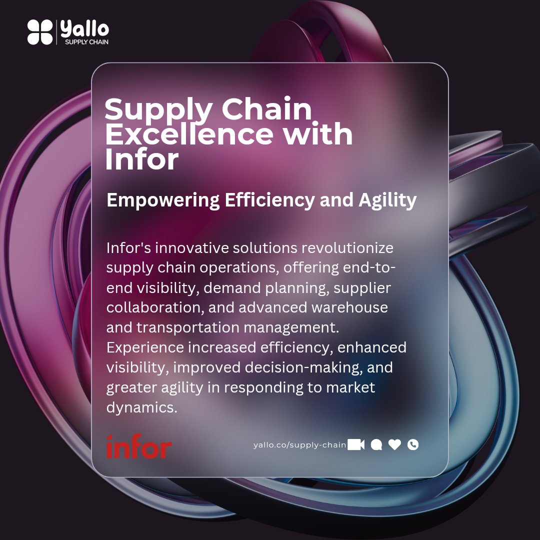 Elevate Your Supply Chain: Achieve Excellence with Infor. Discover How Infor's Solutions Optimize Operations, Enhance Visibility, and Drive Efficiency for Supply Chain Excellence. #SupplyChainExcellence #Infor #Optimization #Efficiency