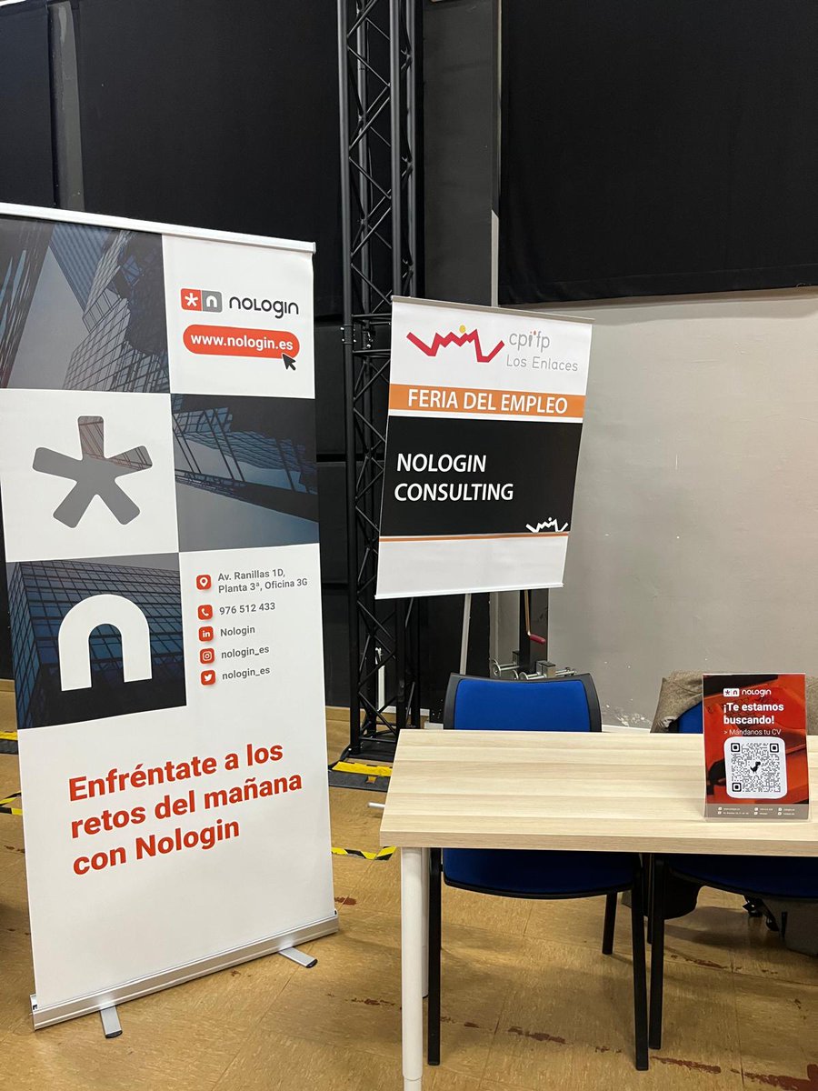 📣Durante la jornada de hoy, Nologin ha estado presente en la VII Feria de Empleo 💼 para la Formación Profesional de @cpilosenlaces