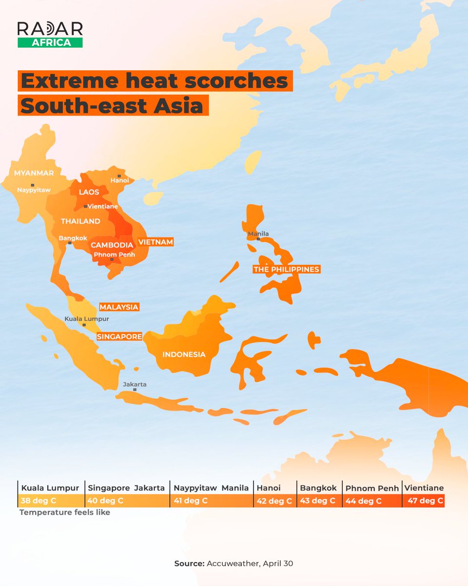 A major heatwave across south-east Asia expected to last till early-May has shuttered schools, broken records and caused illnesses and deaths. #SouthEastAsia #heatwave