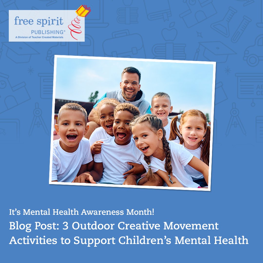 Discover strategies for promoting children's well-being this Mental Health Awareness Month. Dive into '3 Outdoor Creative Movement Activities to Support Children’s Mental Health' & unlock the benefits of play for emotional resilience. hubs.ly/Q02vl93y0 #MentalHealth