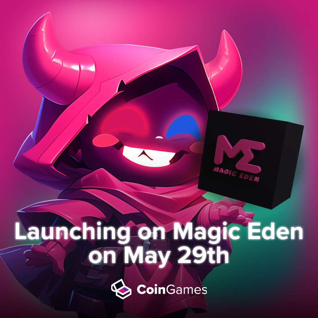 Coin_Games (@coingames_offic) on Twitter photo 🚀The legendary moment is a few days away!
CoinGames is proud to announce our partnership with <a href="/MagicEden/">Magic Eden 🪄</a> to launch our exclusive NFT collection, "Rising Legends," on May 29th! 🌟
Get ready to experience groundbreaking Web3 art on the world's largest decentralized marketplace. 🚀The legendary moment is a few days away!
CoinGames is proud to announce our partnership with <a href="/MagicEden/">Magic Eden 🪄</a> to launch our exclusive NFT collection, "Rising Legends," on May 29th! 🌟
Get ready to experience groundbreaking Web3 art on the world's largest decentralized marketplace.