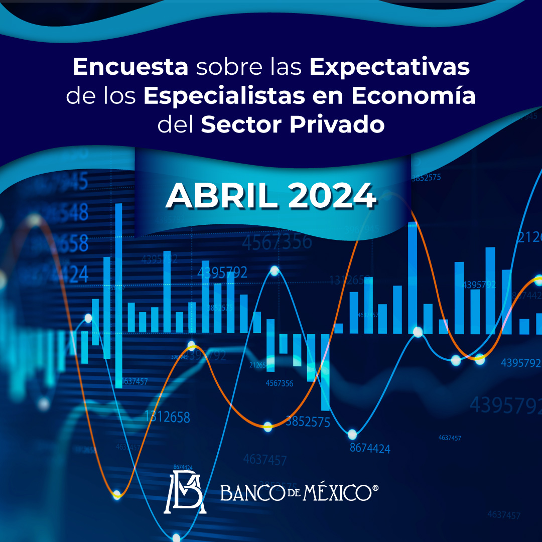 El #BancodeMéxico dio a conocer los resultados de la Encuesta sobre las expectativas de los especialistas en economía del sector privado de abril de 2024. Aquí la puedes consultar: tinyurl.com/2p974tk3