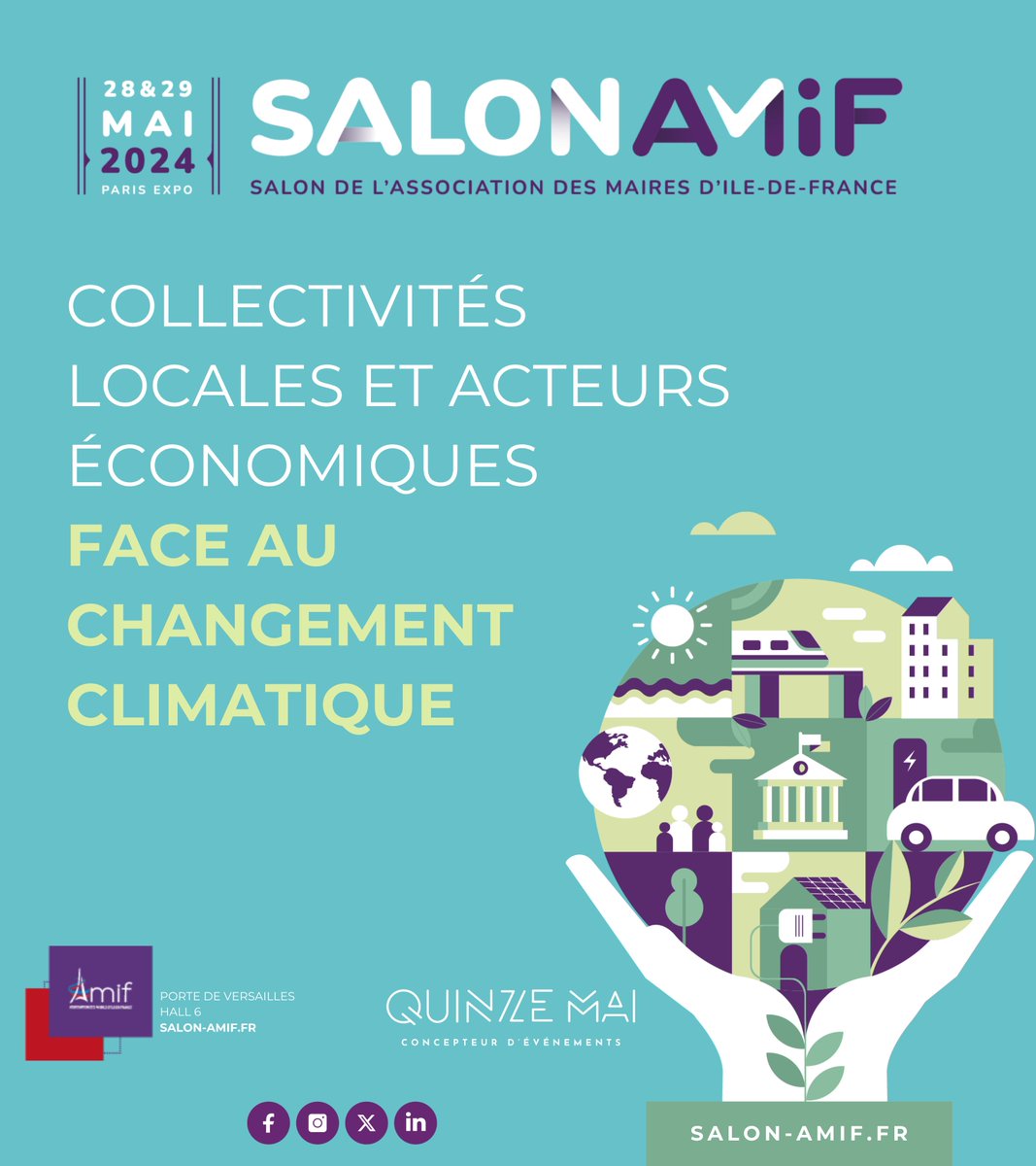 Cette année, c’est LE RDV pour bâtir la ville de demain !

Retrouvez l'#ADEMEIDF lors du @salon_amif les 28 et 29 mai...
- Sur notre stand C17,
- Dans l'espace Communes'Halles pour une  rencontre du réseau 'Elus pour agir' le 29/05 à 11h30.

Votre badge : salon-amif.fr