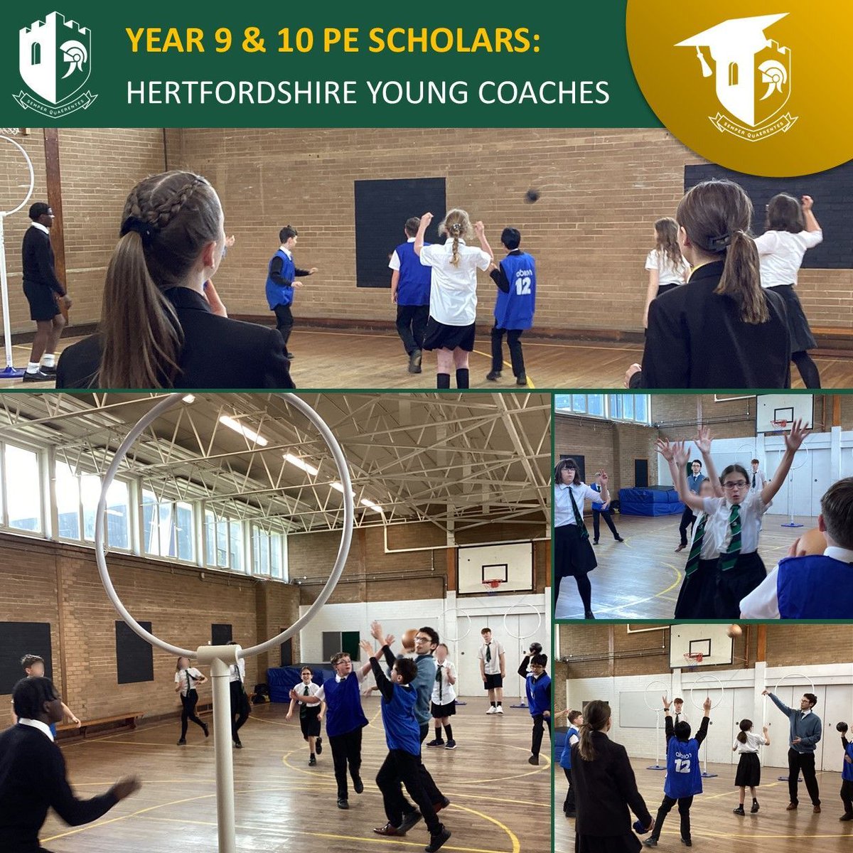 Our Year 9 and 10 PE scholars who have been completing their Hertfordshire Young Coaches qualification this week organised an exciting game of Quidditch for our Inclusion club members. #ambition #adeyfieldscholars #studentleadership #inclusion