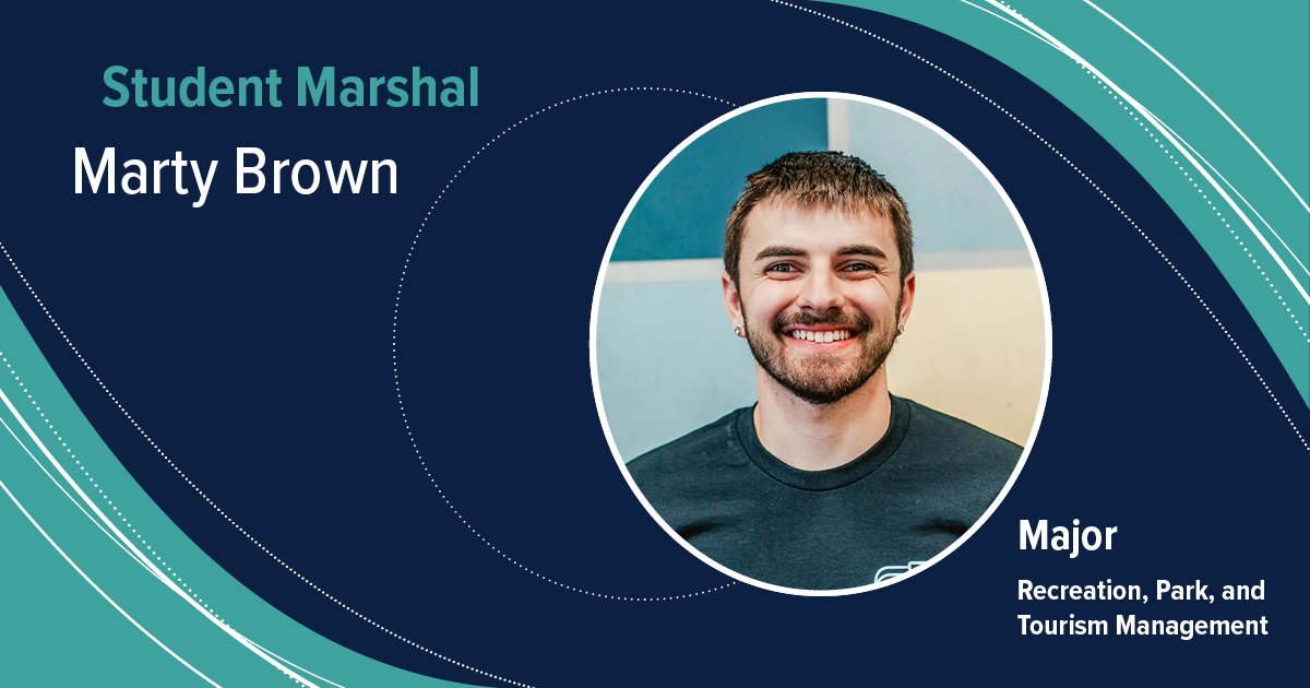 Marty Brown will serve as the @pennstaterptm Student Marshal for spring 2024 commencement. He served on the Penn State Cru leadership team and was a member of Blue & White Society. Congrats, Marty! #WeAre #HHDproud #PennState Learn more ➡️ ow.ly/xhbO50RpwxH