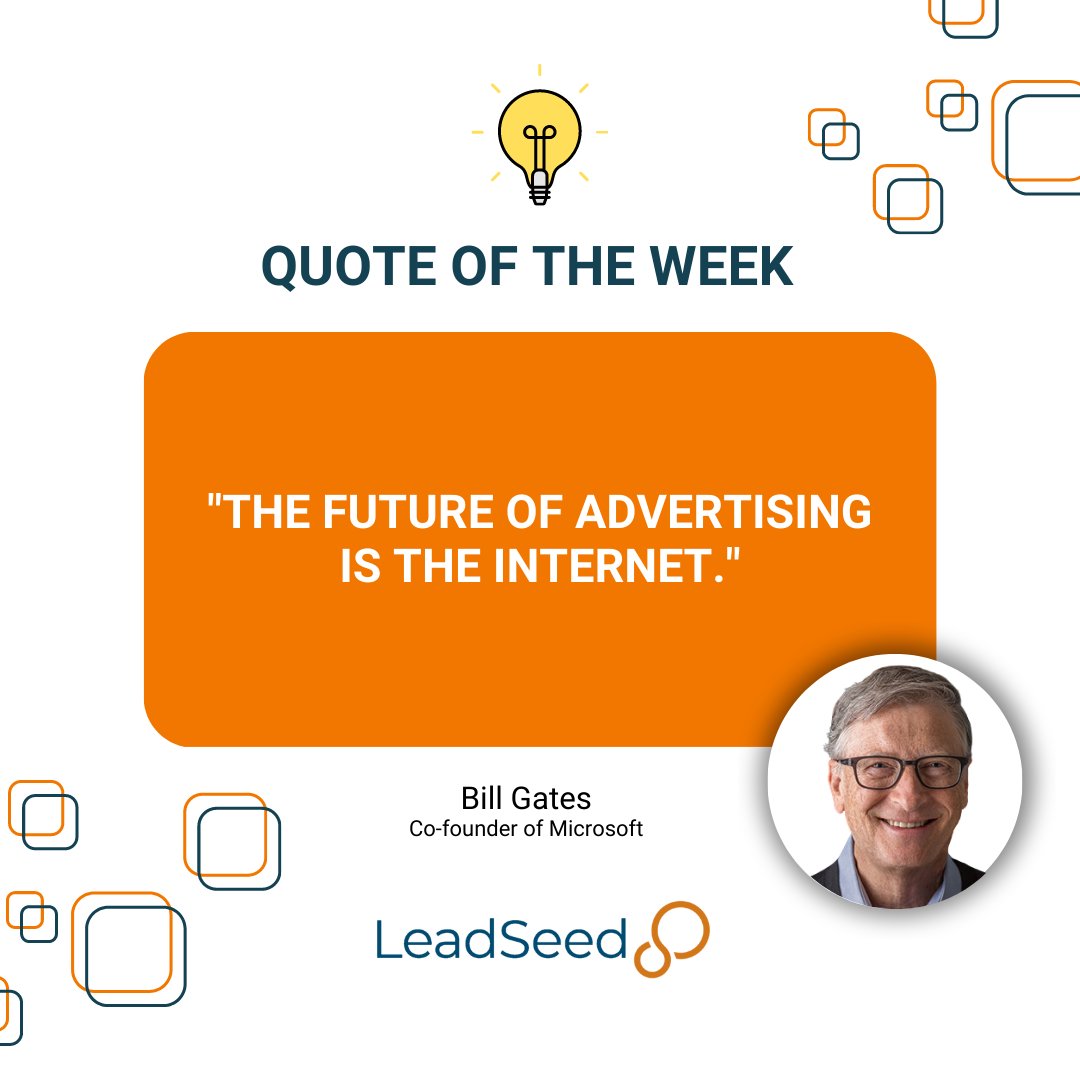 #QuoteOfTheWeek #B2Bmarketing
Revolutionize the way you generate leads - visit our website: leadseed.io 🔥