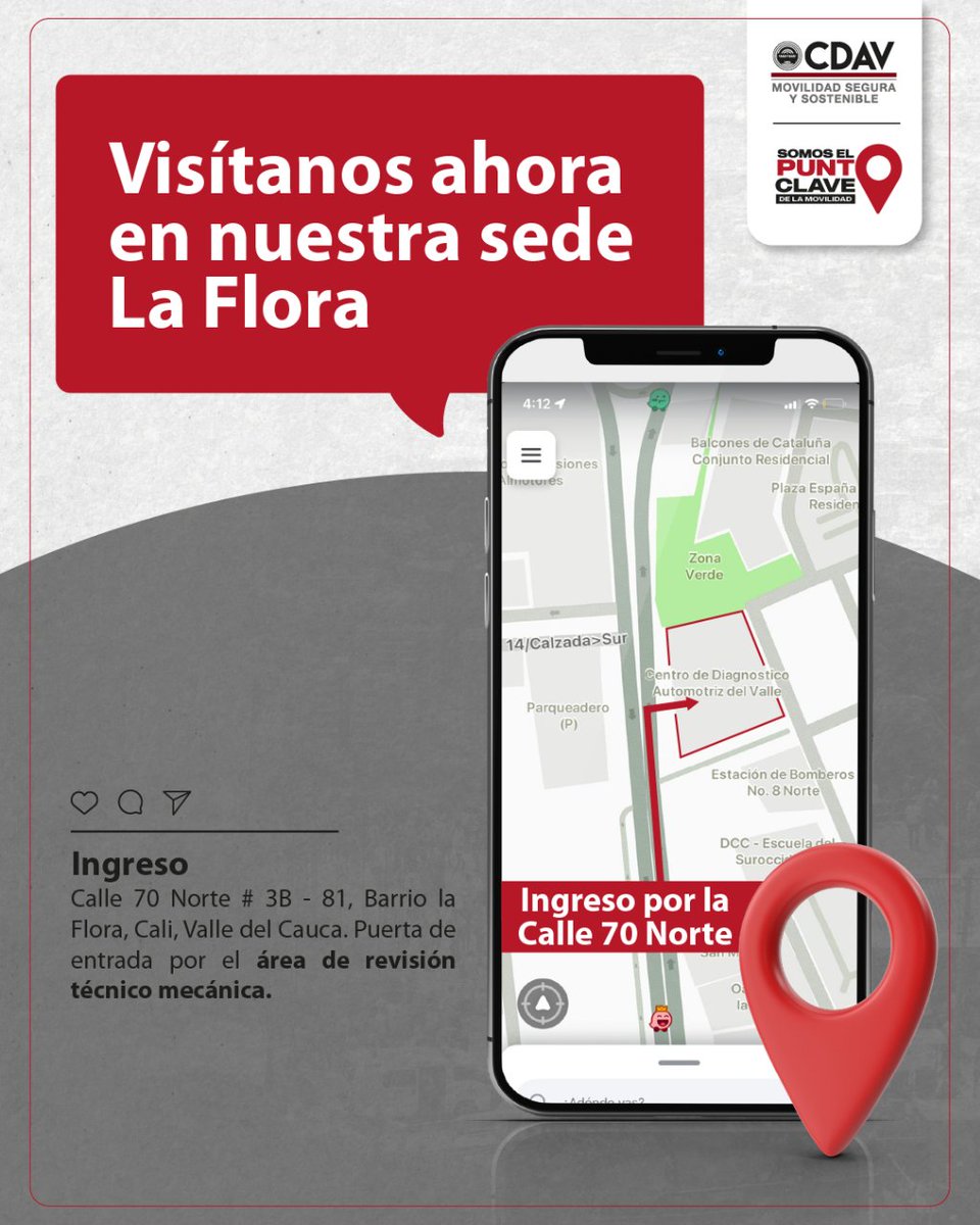 CDAVCali's tweet image. 📌🙌 En Cali, te ofrecemos el mejor servicio para todas tus necesidades de tránsito y movilidad. Visítanos en #ElPuntoClave donde nuestro equipo está listo para atenderte.
📞 Contáctanos ahora en nuestra línea de atención (602) 380 8957