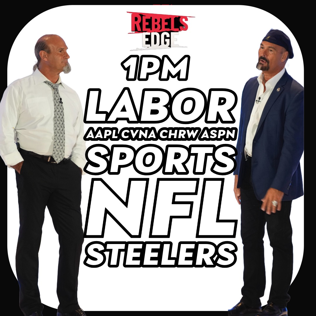 Rebel's Edge 🏴‍☠️ 1pm line up. US labor market remain robust you know what that means..less urgency for Federal Reserve rate cut. $AAPL $CVNA $CHRW $ASPN 🏈Sports @petenajarian Pittsburgh Steelers, stole some players