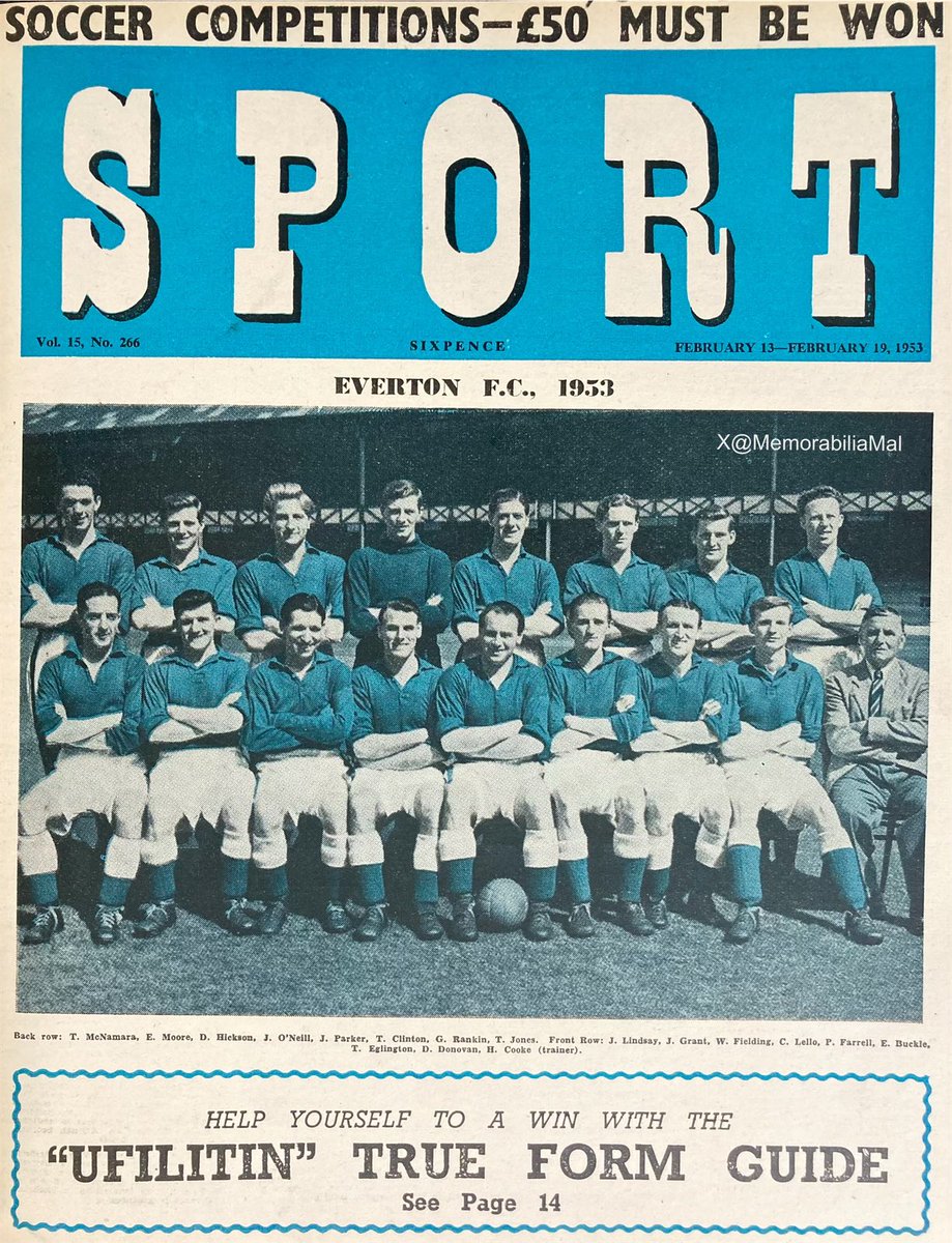 Everton #EFC Sport Weekly magazine 13/2/53