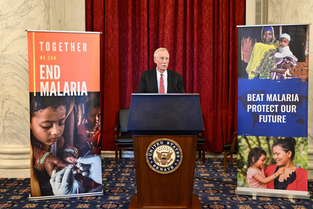 A big thank you to @SenAngusKing for joining us on Capitol Hill to celebrate #WorldMalariaDay. US 🇺🇸 leadership is essential in the fight to #EndMalaria once and for all.