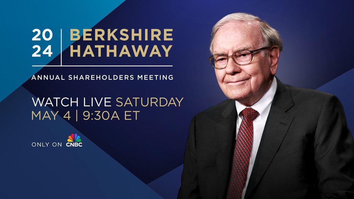 The Berkshire Hathaway annual shareholders meeting will air live this Saturday, May 4 starting at 9:30 am ET. The Omaha, Nebraska event gives shareholders a chance to hear from the legendary investor on investing, his economic outlook and life. Watch: cnbc.com/brklive/