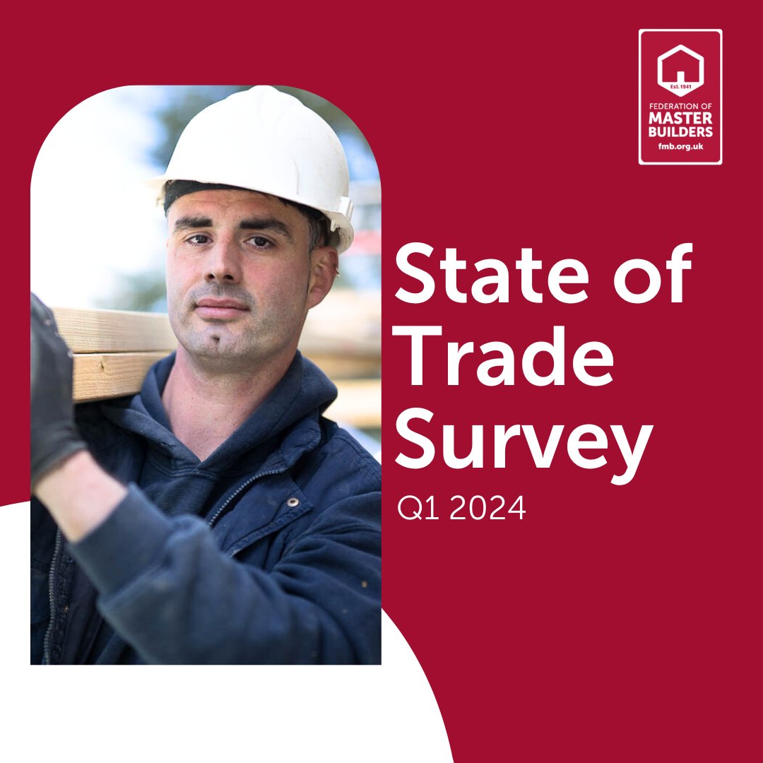 🚀 We are proud to announce the launch of the latest State of Trade Survey results for Q1 2024 🚀 the only survey of its kind to focus exclusively on micro, small, and medium-sized firms throughout the construction sector. Dive in: ow.ly/7bQf50RtlPs