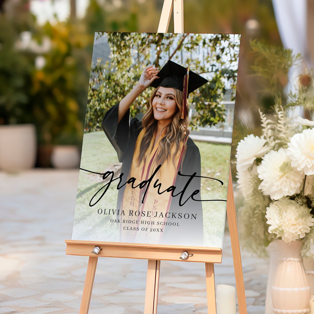 Create an Instagram-worthy party with custom décor for your grad party. Shop the link in bio.