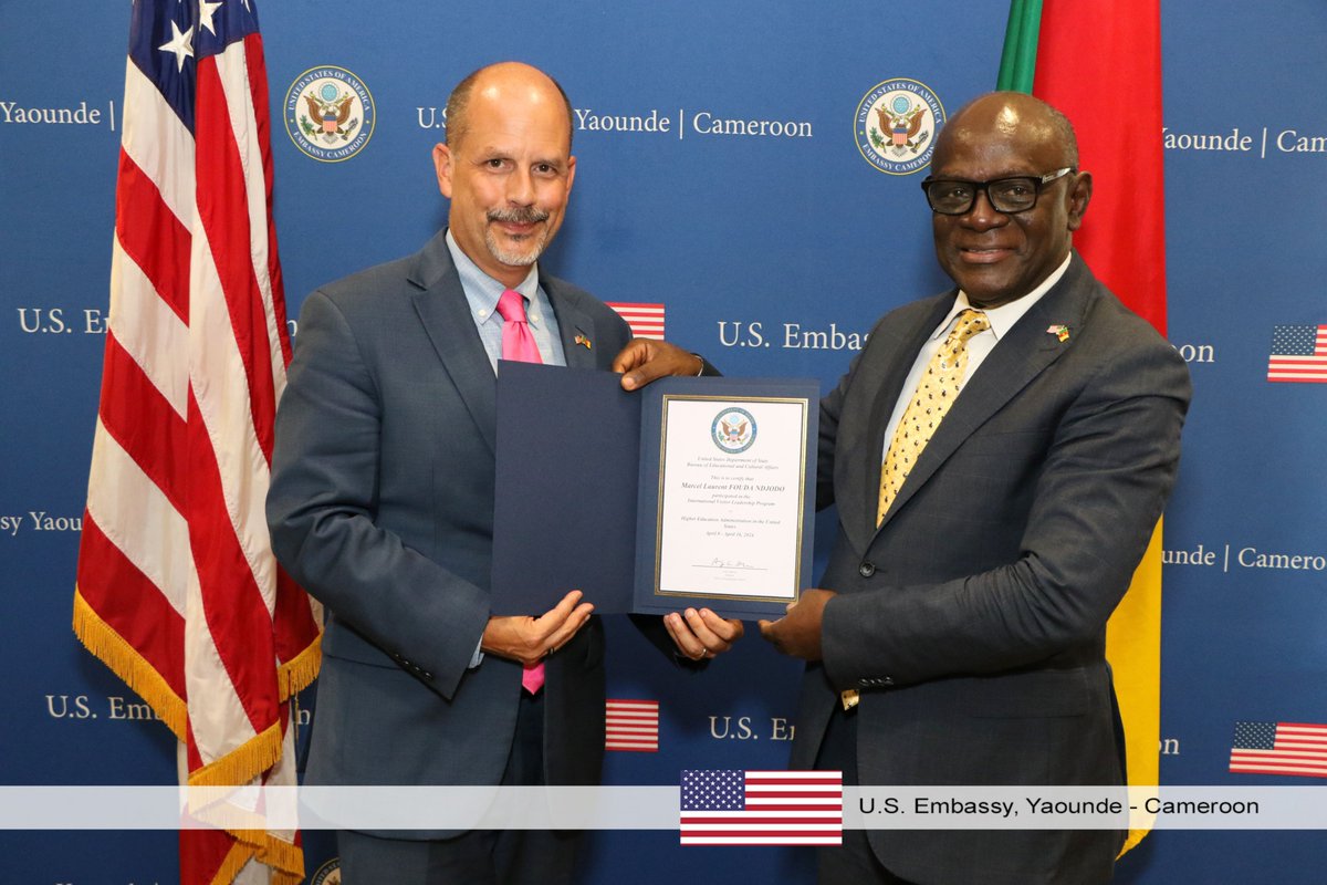A delegation from the Ministry of Higher Education met with Ambassador Lamora and the embassy team after a fruitful exchange to the United States, sponsored by the U.S. government. Led by Professor Marcel Fouda Ndjodo, the group gained insights into the U.S. higher education…