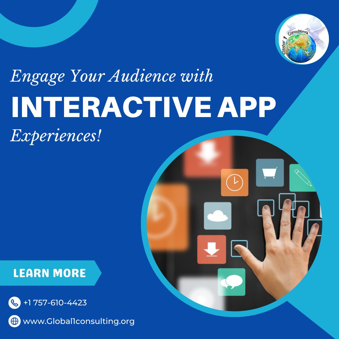 Captivate and engage your audience like never before with interactive app experiences. 

Let's create engaging experiences together! 

#AppDevelopment #InteractiveApps #UserEngagement #AppExperiences #EngagementDriven #DigitalInnovation #AppSolutions #DigitalTransformation