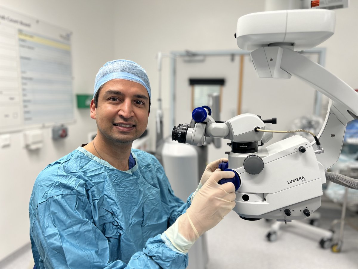 A Norfolk man, who has been registered blind for a year, has become the first patient to undergo a new type of cornea transplant at NNUH which has started to restore his sight. orlo.uk/5B2F6