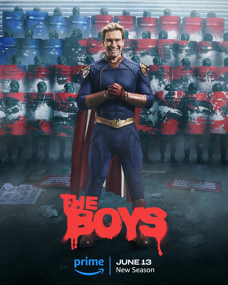 New poster for ‘THE BOYS’ Season 4.

Premieres June 13 on Prime Video.