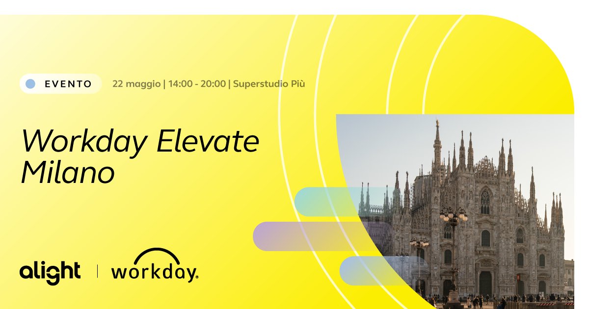 AlightSolutions's tweet image. Manca sempre meno a Workday Elevate Milano, uno degli eventi #HR più importanti! #WDAYPartner
#WorkdayPartner #WDAYElevate
alig.ht/uTtB50RuPMe