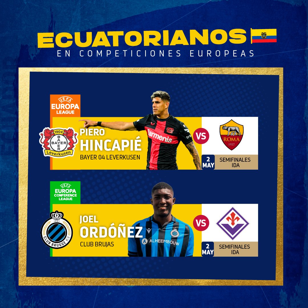 📍 Los clubes que cuentan con jugadores ecuatorianos en sus planteles que tendrán acción esta tarde en competiciones europeas.