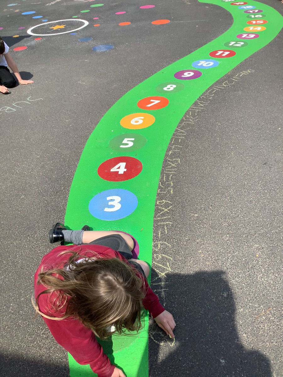 Practicing our timestables in the sunshine ☀️ #llpsmaths