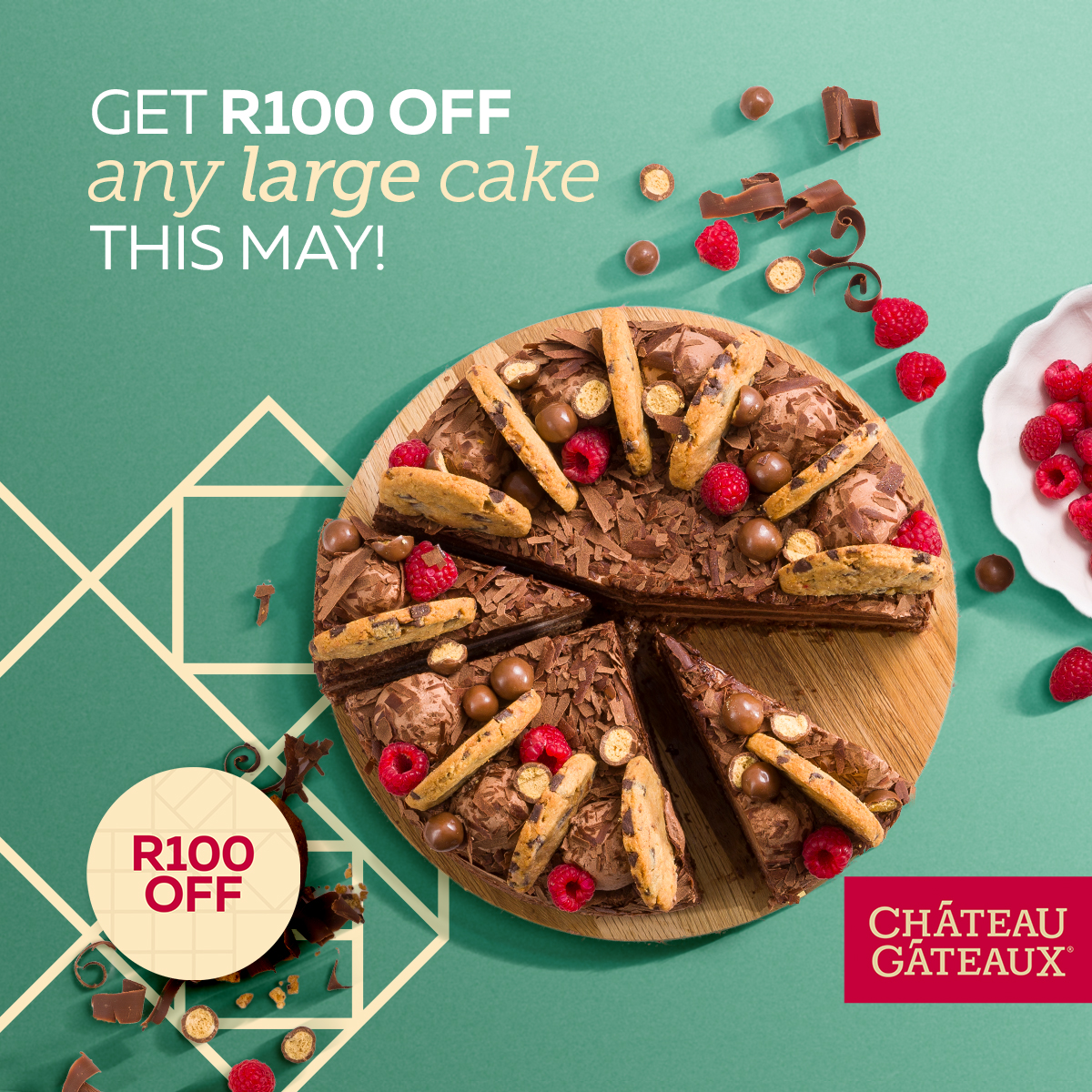 Make Your May Exceptional with Château Gâteaux! 💫
Enjoy R100 off when you purchase any large, handcrafted gourmet cake at our pâtisseries. 🍰
T&Cs Apply
#IconicSandton #MakeYourMomentsExceptional #TheCakePeople