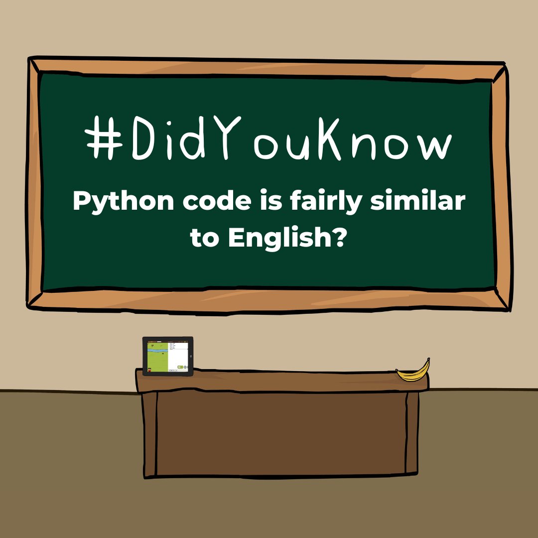 CodeMonkeySTU's tweet image. #DidYouKnow: Teaching Python to your students is like guiding them to speak a new form of English 🐍📚 
Start your coding journey with CodeMonkey today ➡️ CodeMonkey.com
#PythonInEducation