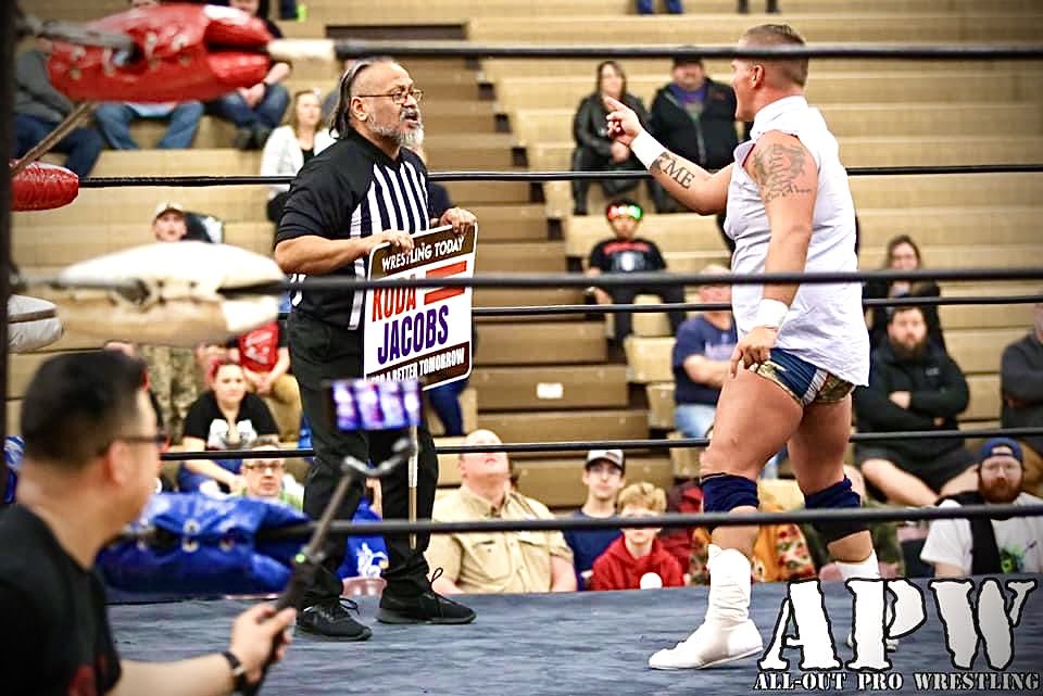I want you to think veryyyyyyy carefully about what you intend to do with that sign, Mr. Gonzalez… 😡 Koda Jacobs | official Jose Gonzalez 🦓 📍 All-Out Pro Wrestling #ABrighterFutureInWrestling #ForABetterTomorrow #TheGreaterVision #AmericaDecides2024