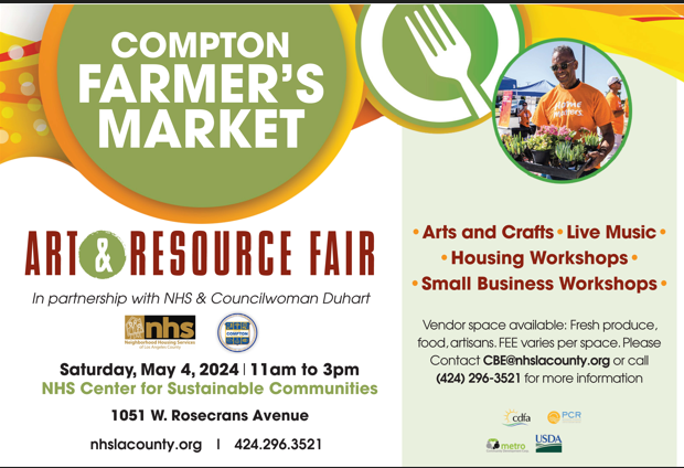 Join us at the Art & Resource Fair in Compton on Saturday, May 4th and meet with a child support specialist while supporting local vendors! 🛍️ #CommunityEvent #LocalSupport