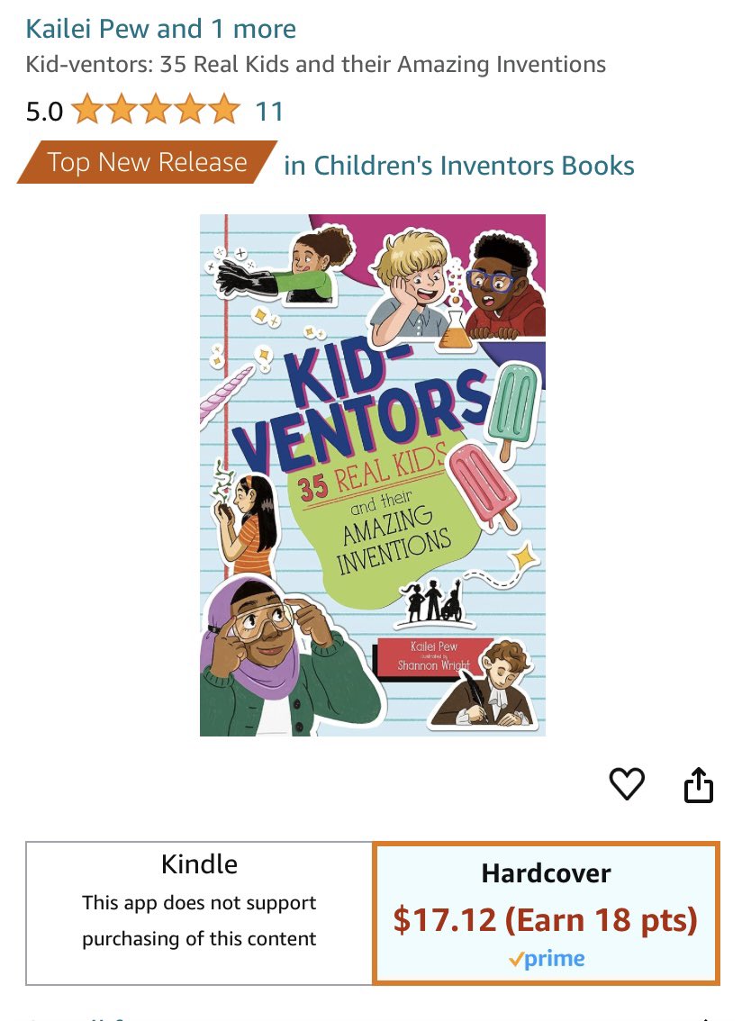 Incredibly grateful that 1 week in, the Orange banners have stayed. Truly so very grateful to everyone who is supporting and sharing KID-VENTORS! If you’d consider leaving an honest review, that would help us reach even more readers! a.co/d/gbLNvDZ