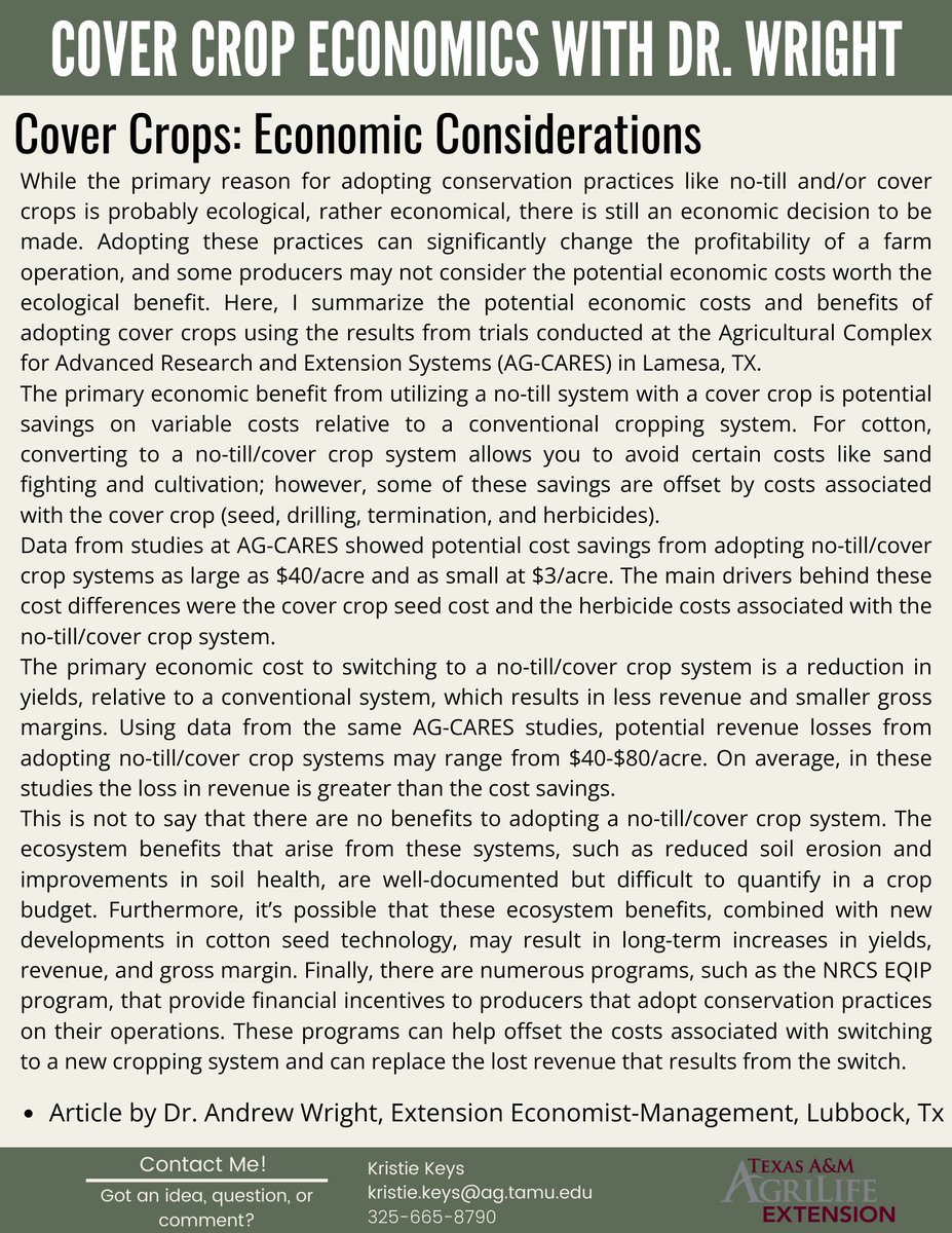 #AgEconomics #economics #covercrops
