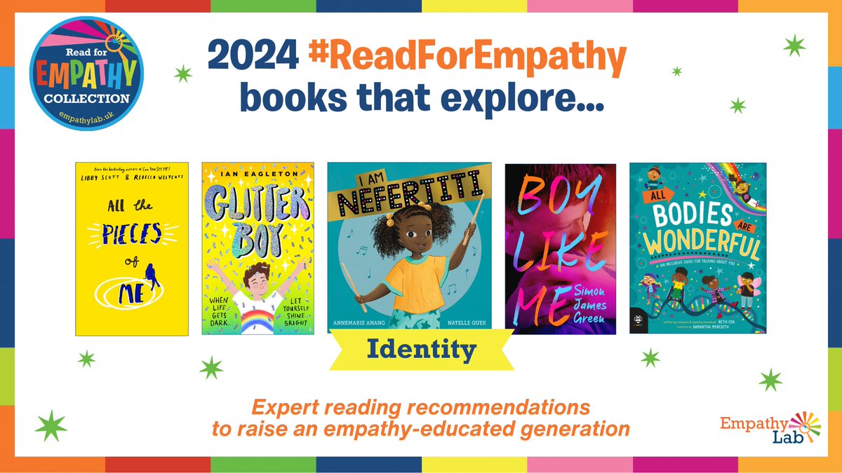 Refresh your bookshelves with these 2024 #ReadForEmpathy picks that delve into identity.

We’ve all got unique and wonderful qualities that make up who we are – and these books can help children and teens explore them more deeply.

empathylab.uk/RFE-2024