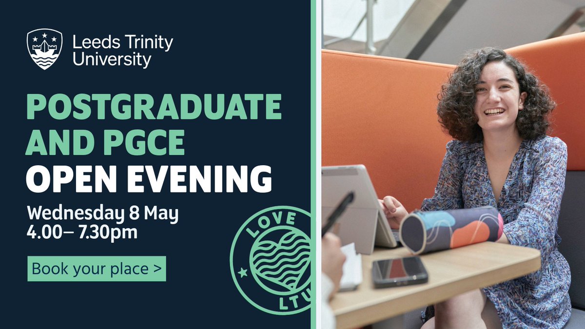 We're just days away from our Postgraduate and PGCE Open Evening on Wednesday 8 May. Join us next week to find out how further study can help you take your career to the next step. Book your place: ow.ly/AiUa50RuS6c