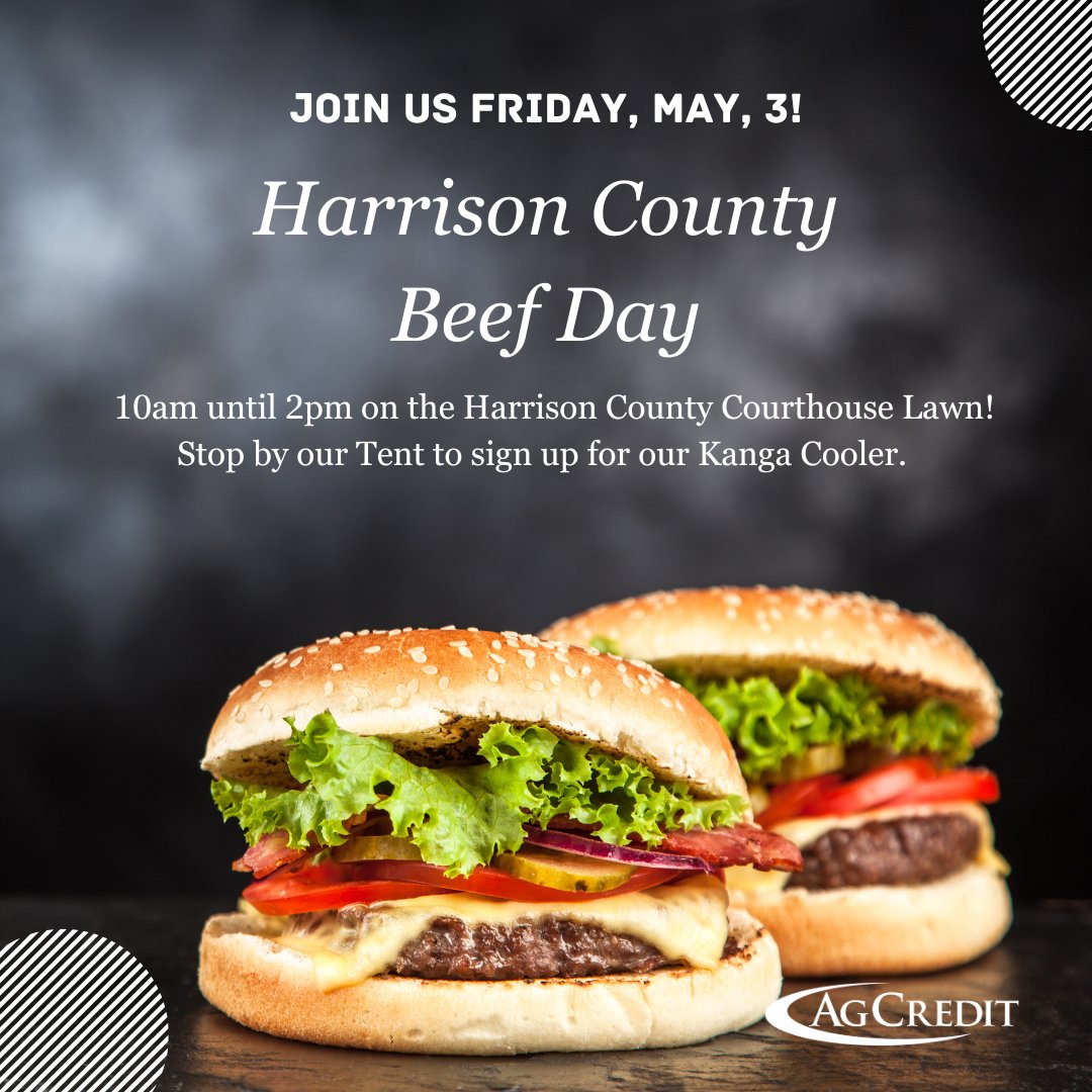 Kick off Beef Month with a delicious Ribeye Sandwich. Join us at the Harrison County Beef Day in Cynthiana at the Courthouse from 10-2! Look for our new Ag Credit tent and register to win a KANGA cooler filled with goodies
#Beef #EatBeef #YourLocalAgLender #BeefItsWhatsForDinner