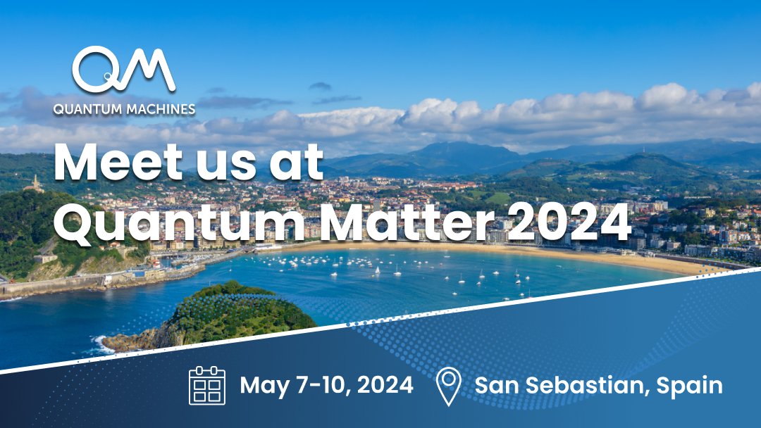 🇪🇸 Quantum Matter kicks off next week - Will we see there? 👕 Make sure to drop by our booth to learn about our #QuantumControl & Cryo-electronics products, get online demonstrations of the OPX+. 📈 You can also book a 1-on-1 here: hubs.la/Q02vTsbb0 #QuantumComputing