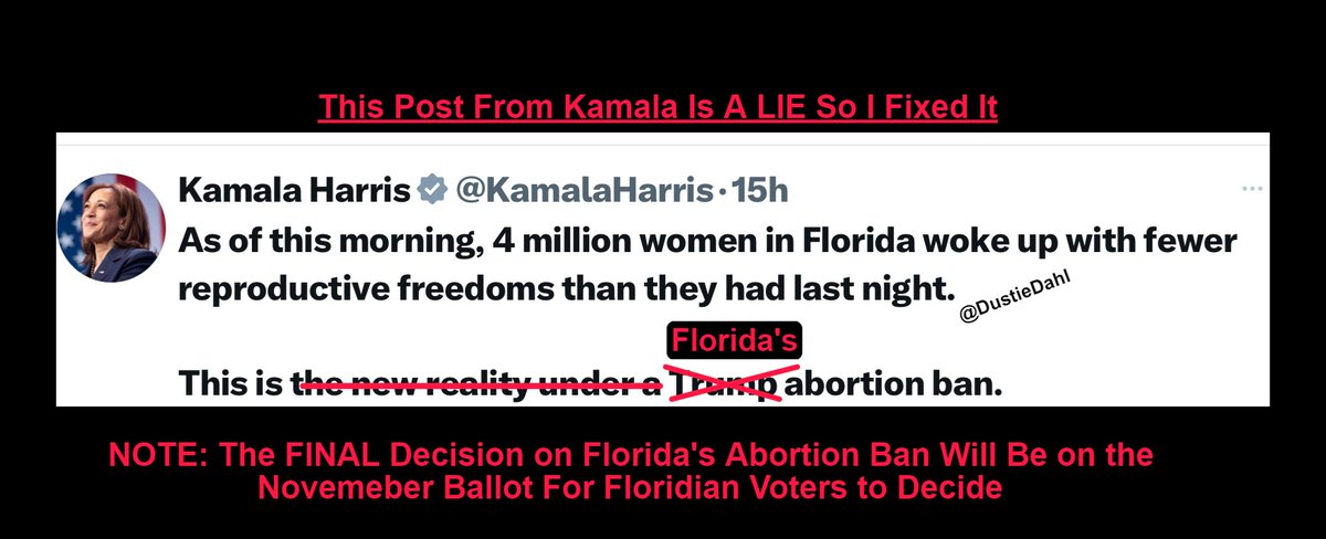 Gaslighting at it's finest! - Coming from someone who supports Men in Women's sports, bathrooms & locker rooms. - Kamala caring about Women's rights is a Farce & an out & out LIE!
.@KamalaHarris 
.@VP
