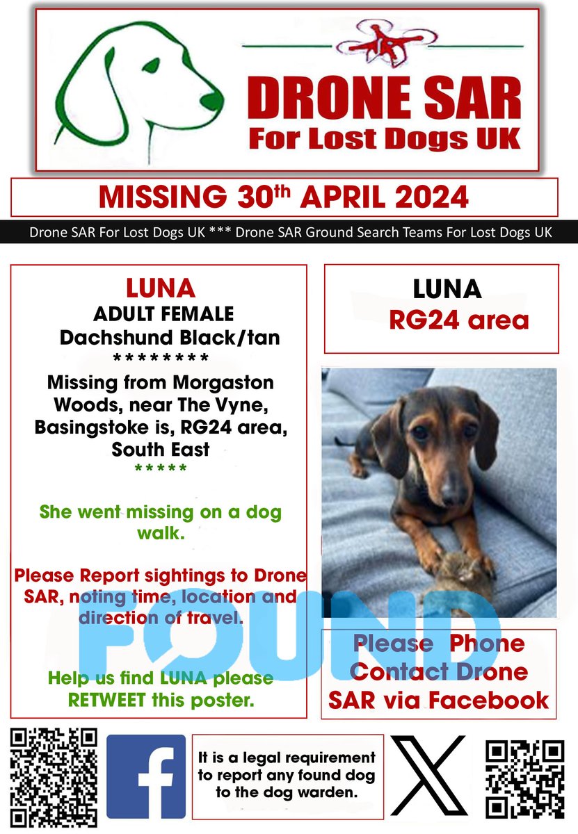 #Reunited LUNA has been Reunited well done to everyone involved in her safe return 🐶😀 #HomeSafe #DroneSAR