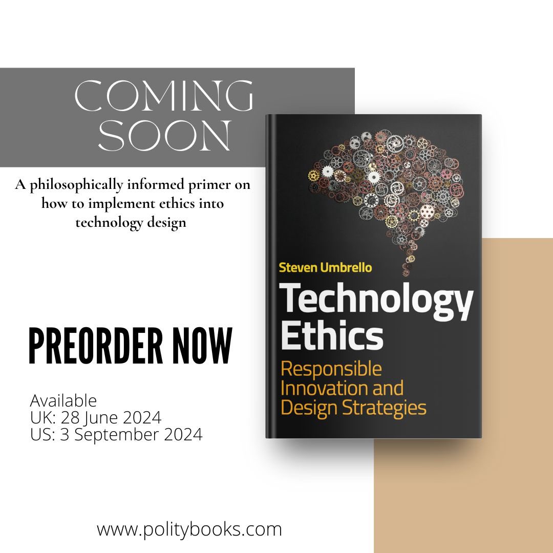 🛠️ Engineers, philosophers, policymakers – your blueprint for ethical technology design is here! “Technology Ethics” (@politybooks) is available for pre-order: shorturl.at/iO689  Dive into the conversation. #EngineeringEthics #TechPolicy