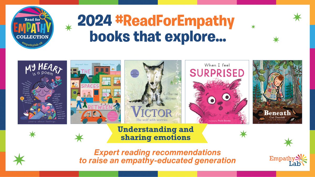 The latest #ReadForEmpathy collection can enrich your conversations with young people about the complex emotions they might be facing.

Use these books to get you started 💭📚

empathylab.uk/RFE-2024