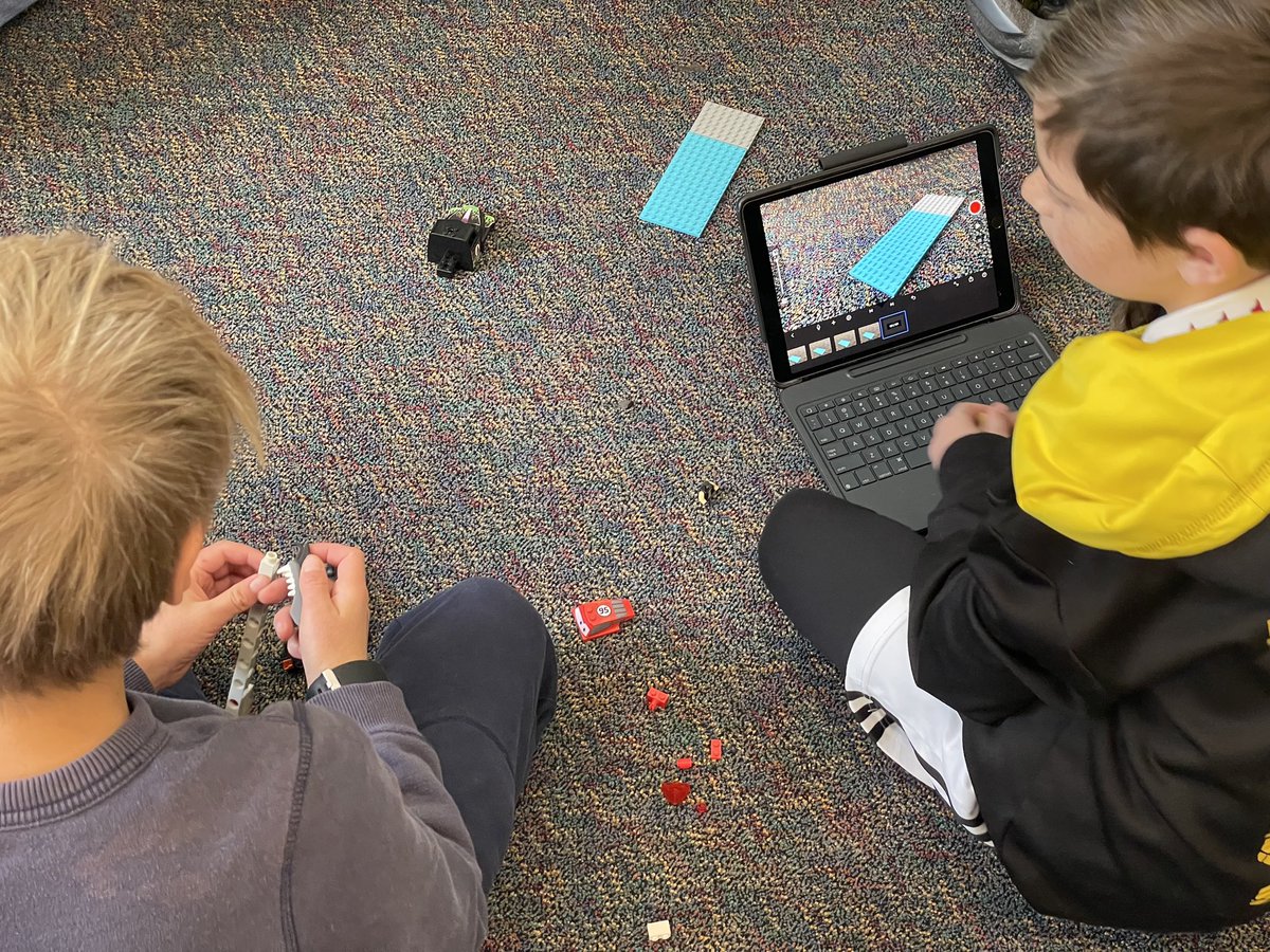 Today at school we’re doing something called “Teacher Passion Day”. Teachers get to design lessons on anything enjoyable to them. 
I’m teaching stop motion video: integrating math, perspective, creativity, and story boarding.

It’s a fun morning!