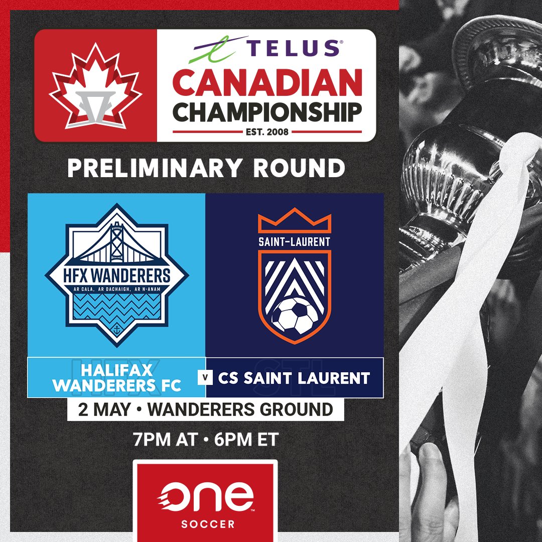 HFX Wanderers and CS Saint Laurent clash in the final match of the #CanChamp preliminary round! Watch the action LIVE on @OneSoccer 💻