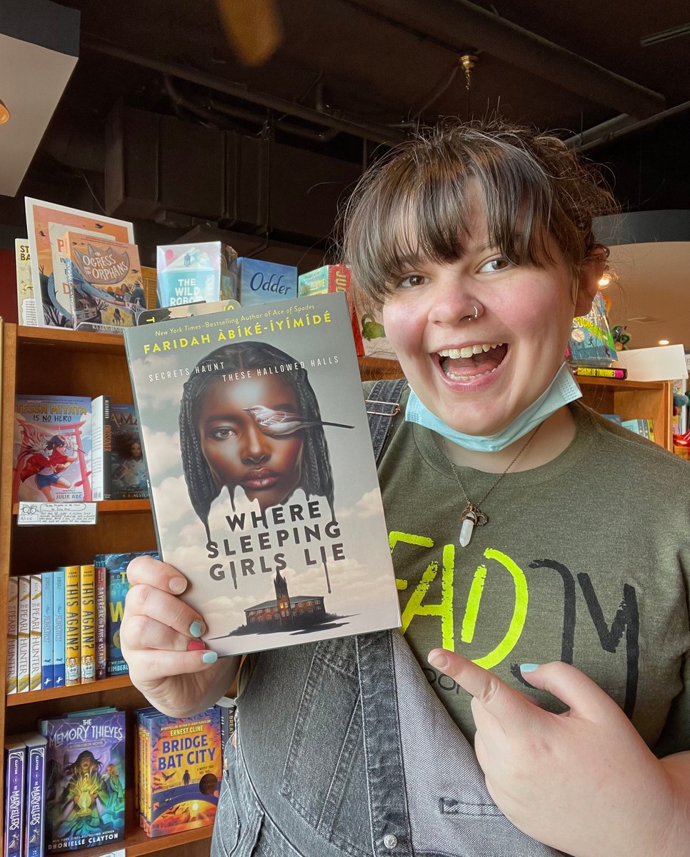We love Faridah Àbíké-Íyímídé in this household (store) 😤 'Ace of Spades is one of my long-time favs, and @FaridahLikesTea's sophomore novel - Where Sleeping Girls Lie - did not disappoint, following a girl searching for answers regarding her roommate's disappearance' -Mallory