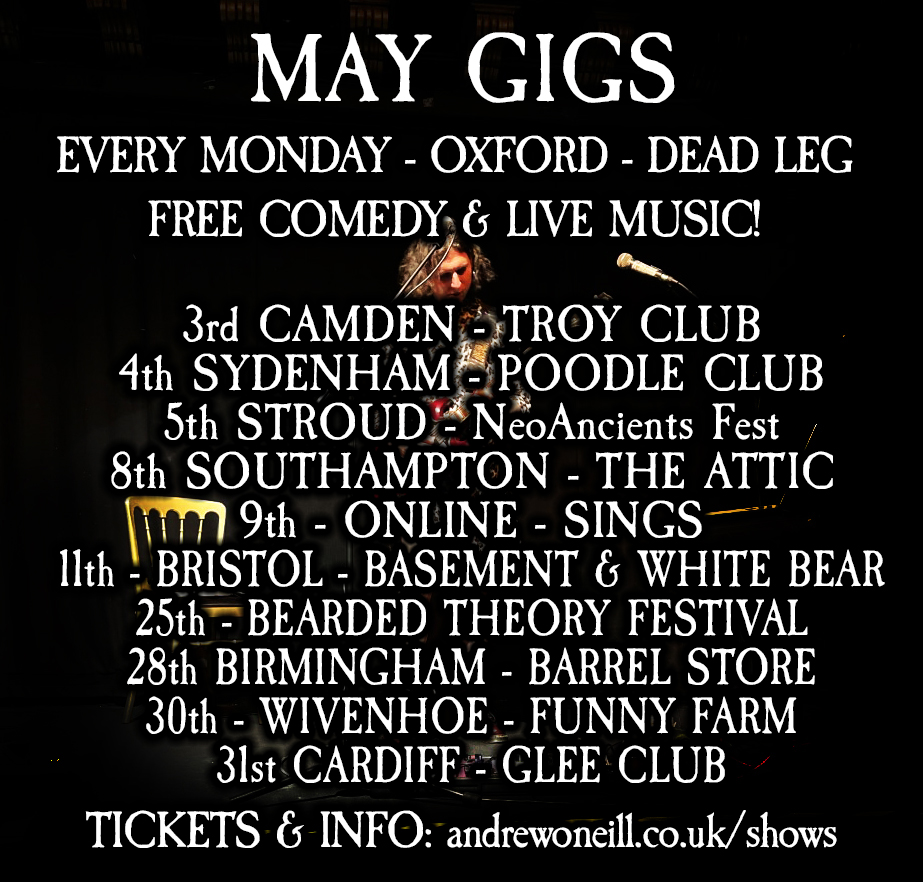 GIGS! And don't forget to check out my AUTUMN TOUR DATES too! andrewoneill.co.uk/shows
