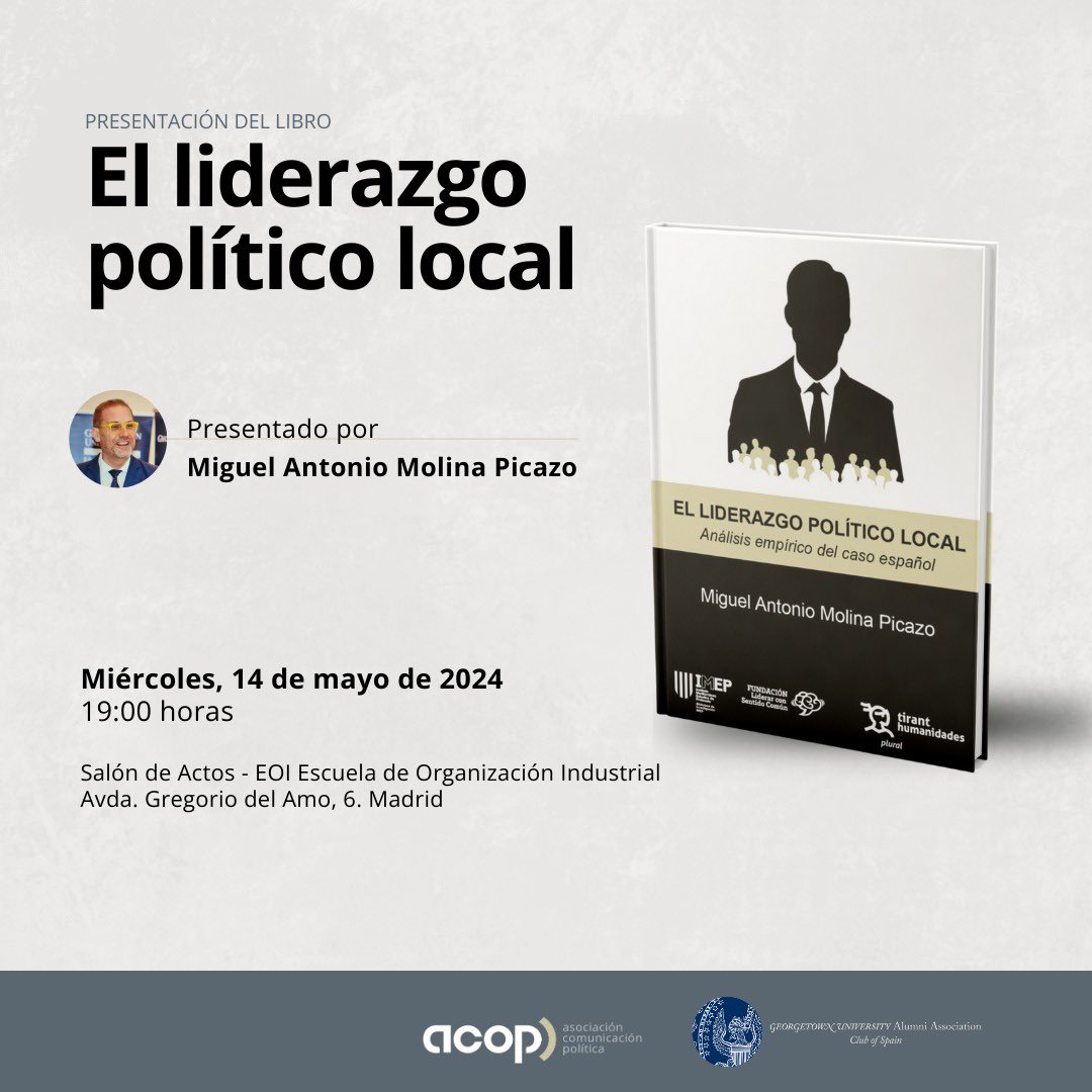 compolitica's tweet photo. El próximo 14 de mayo vuelven #offthe record con @jduch.
Inscripción off: https://t.co/hDL7sq575K
Antes tendremos la presentación de libro de nuestro socio @miguelmolinapcz ‘El liderazgo político local’ https://t.co/rsSmwAjqyI