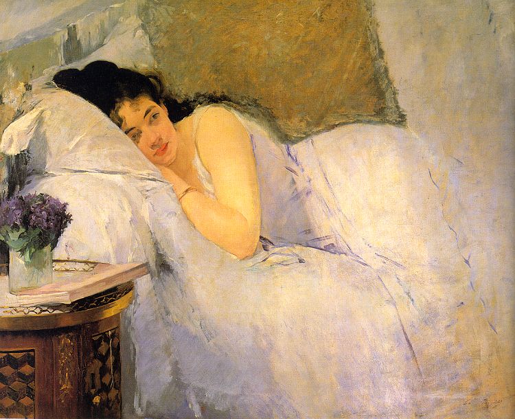 Morning Awakening, by French painter Eva Gonzalès (1877). Kunsthalle Bremen.